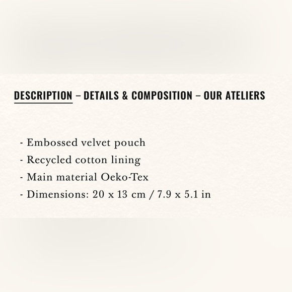 Sezane NWOT Velvet Pouch - Picture 10 of 11